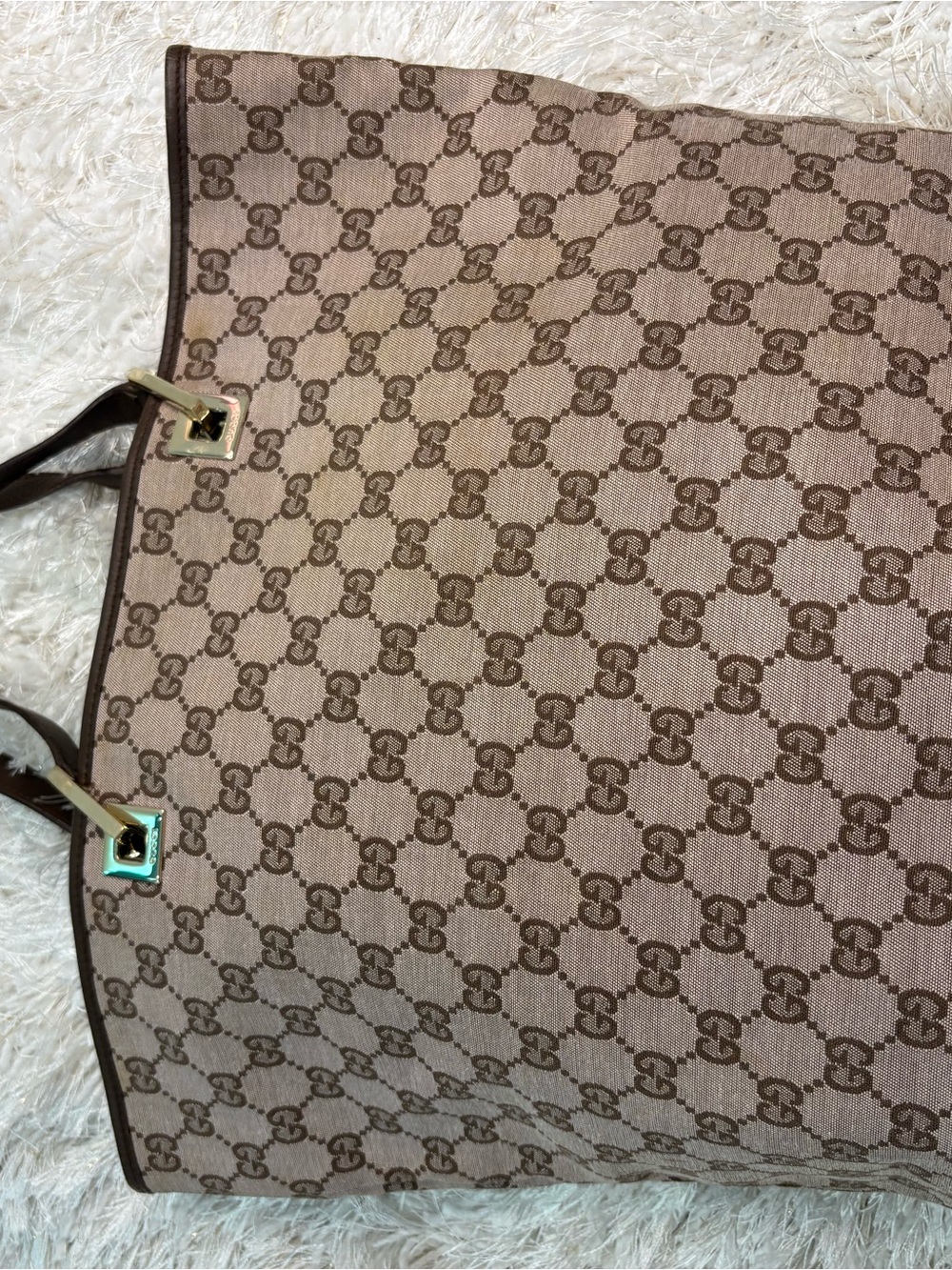 Gucci Beige and Brown GG Canvas Tote